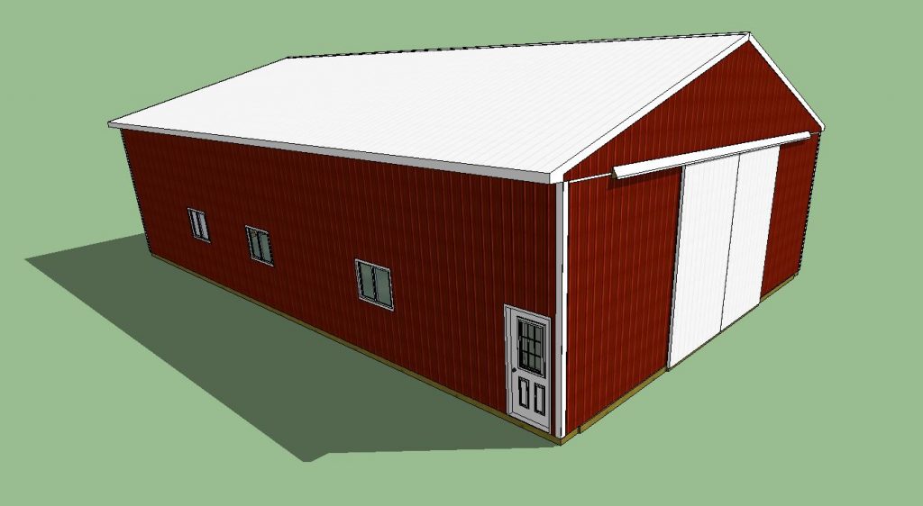 40x60 with Sliding Doors M&M Barn Sales