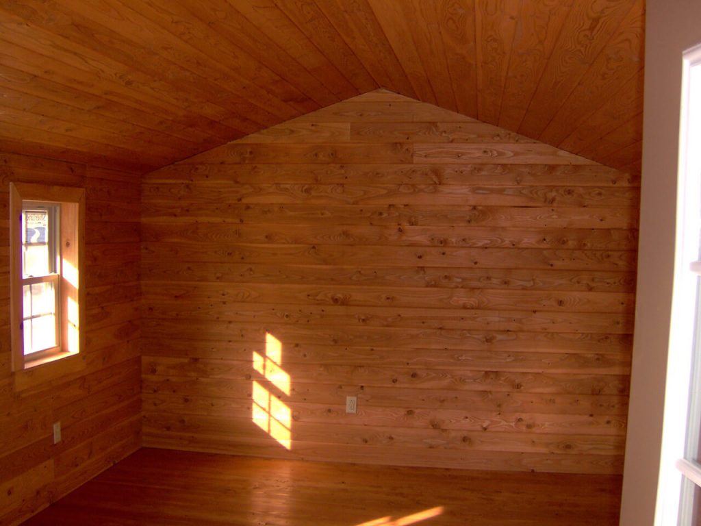 Inside Wood Pole Barn