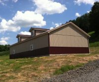 Red and Tan Pole Barn