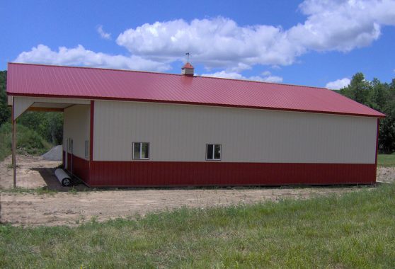 Red Roof Pole Building